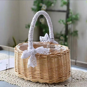 Wicker Rattan Flower Basket