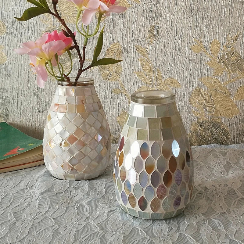 Nordic Fresh Mosaic Glass Vase