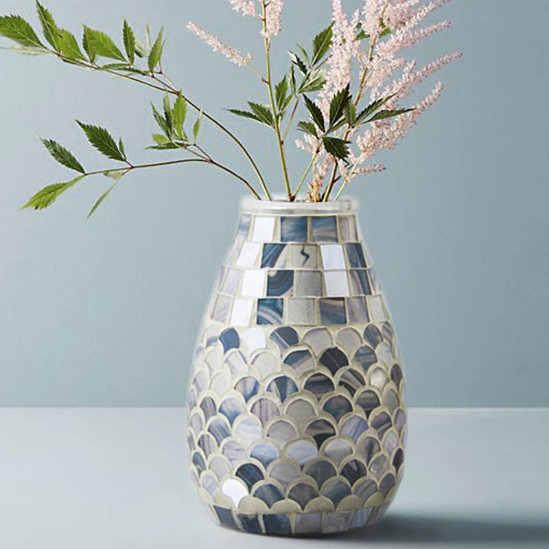 Nordic Fresh Mosaic Glass Vase