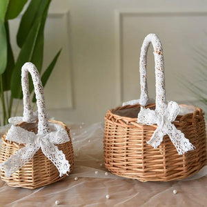Wicker Rattan Flower Basket