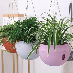 Bowl-Shaped Plastic Flower Pot