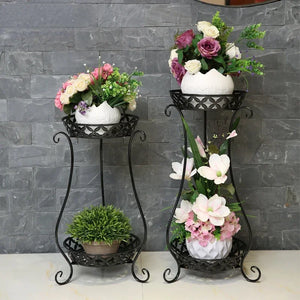 European Wrought Iron Flowerpot Stand