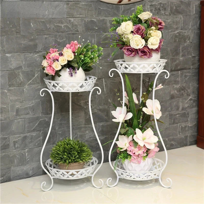 European Wrought Iron Flowerpot Stand