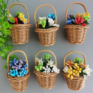 Flower Basket Fridge Magnets Fake Flower