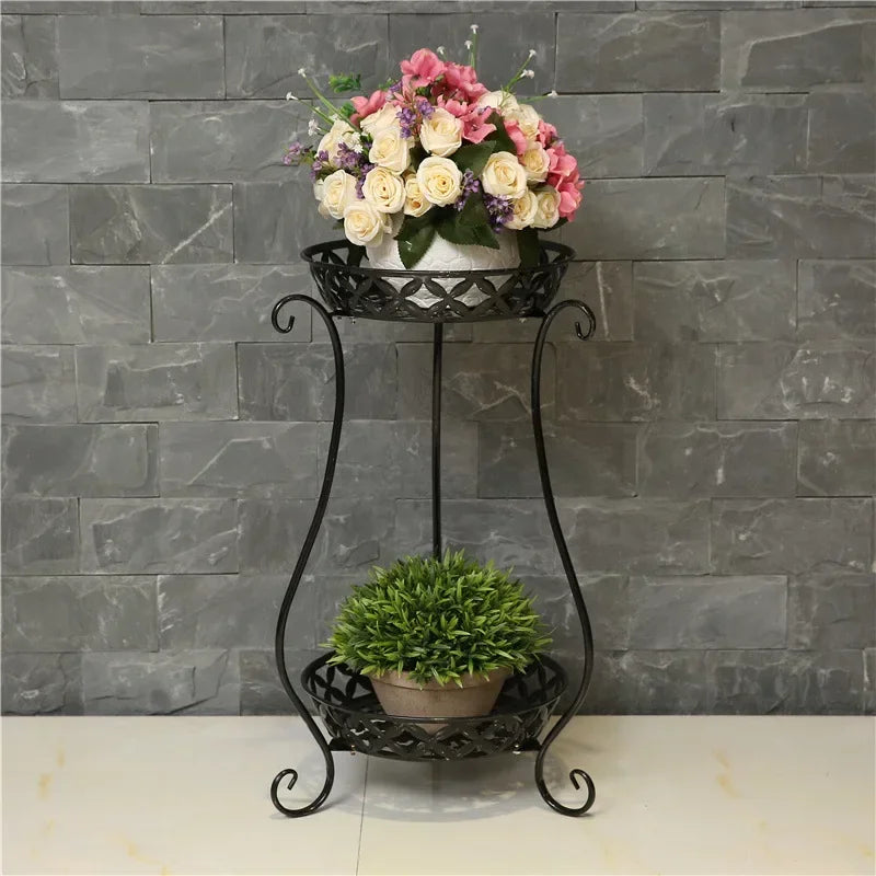 European Wrought Iron Flowerpot Stand